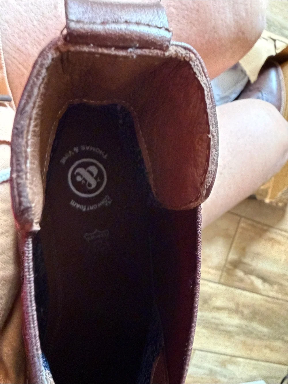 T&V Watson Men's Brown Leather Boots
